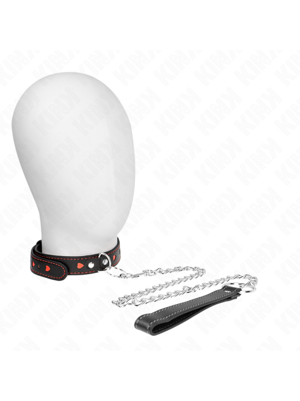 KINK - COLLANA CON CINTURINO 65 CM DETTAGLI CUORE 52,5 X 2,5 CM
