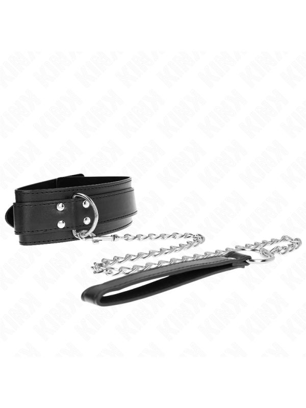 KINK - COLLANA CON CINTURINO 65 CM FIBBIE ARGENTO REGOLABILE 33-46 CM X 5,5 CM