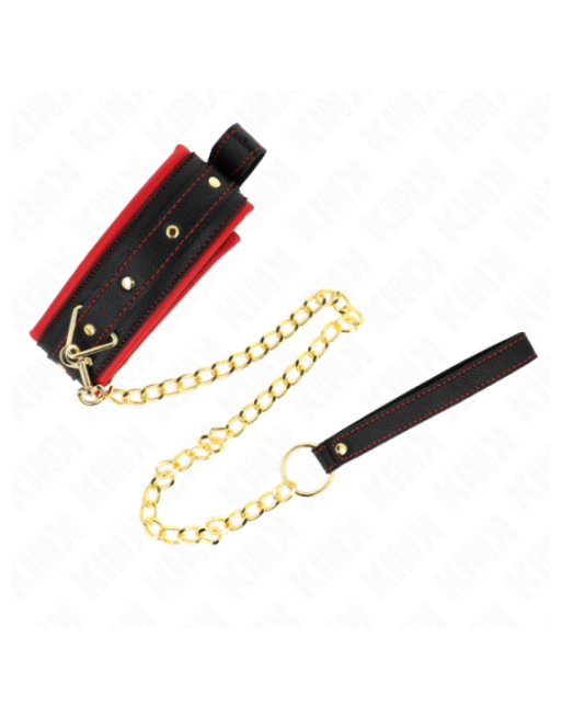 KINK - COLLARE CON GUINZAGLIO IN TESSUTO TINTO REGOLABILE 33-48 CM X 5,7 CM