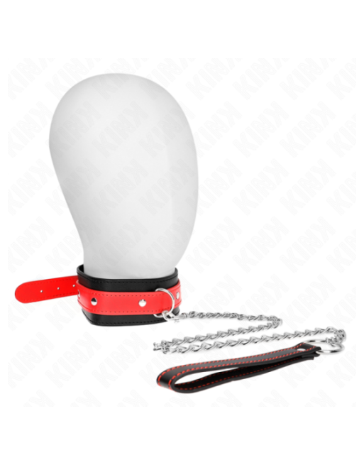 KINK - COLLANA CON CINTURINO ROSSO 65 CM REGOLABILE 36-43 CM X 5 CM