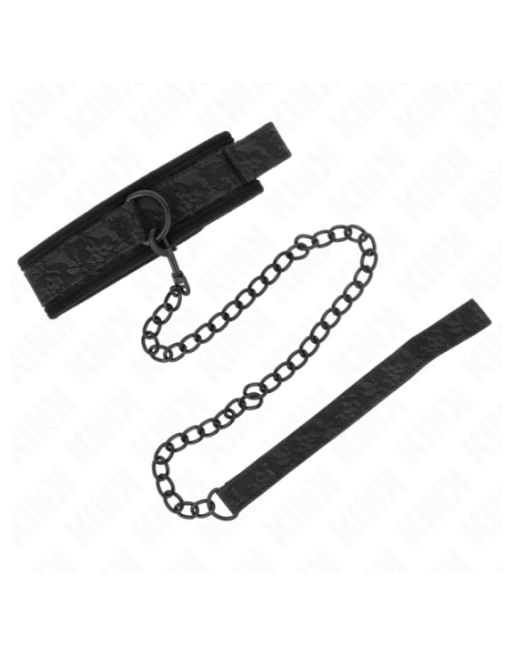 KINK - COLLARE MODELLO BASE CON GUINZAGLIO 77 CM MODELLO 5 REGOLABILE 34-54 CM X 5 CM