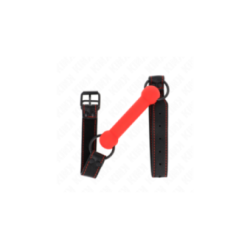 KINK - BONE GAG CON CINTURINO IN SIMILPELLE ROSSO REGOLABILE 41-57 CM