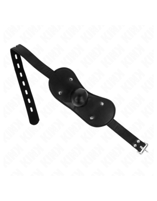 KINK - MASCHERA BOCCA BALL GAG CON SERRATURA REGOLABILE 42-60 CM