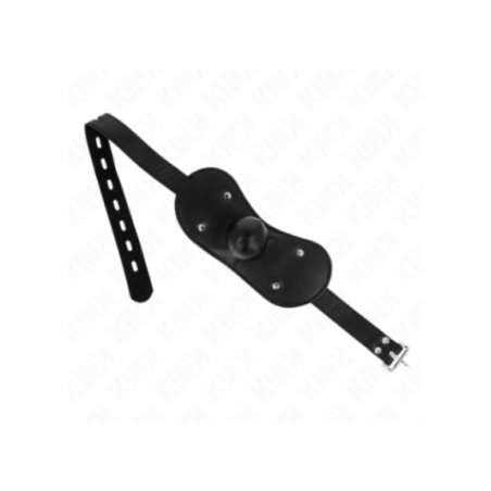 KINK - MASCHERA BOCCA BALL GAG CON SERRATURA REGOLABILE 42-60 CM