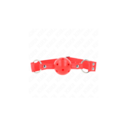 KINK - BALL GAG COMPLETO ROSSO CAVO DURO 62 x 2 CM