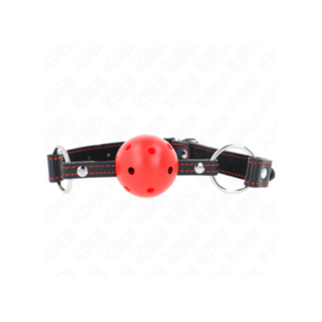 KINK - BALL GAG HOLLOW HARD ROSSO MODELLO 2 65 x 2,5 CM