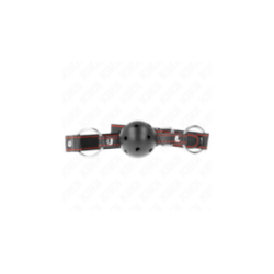 KINK - BALL GAG HOLLOW HARD NERO MODELLO 2 65 x 2,5 CM