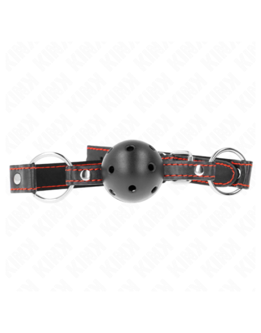 KINK - BALL GAG HOLLOW HARD NERO MODELLO 2 65 x 2,5 CM