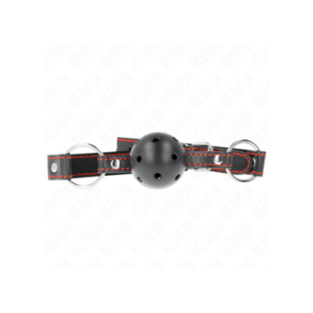 KINK - BALL GAG HOLLOW HARD NERO MODELLO 2 65 x 2,5 CM