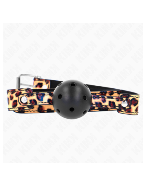 KINK - PALLA TRASPIRANTE LEOPARDO 4,5 CM BAVAGLIO 65 x 2,5 CM