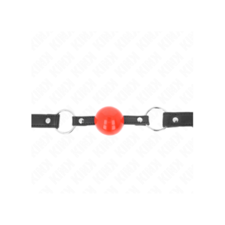 KINK - BALL 4 CM GAG CON SERRATURA SFERA ROSSA CINTURINO NERO 60 x 2 CM