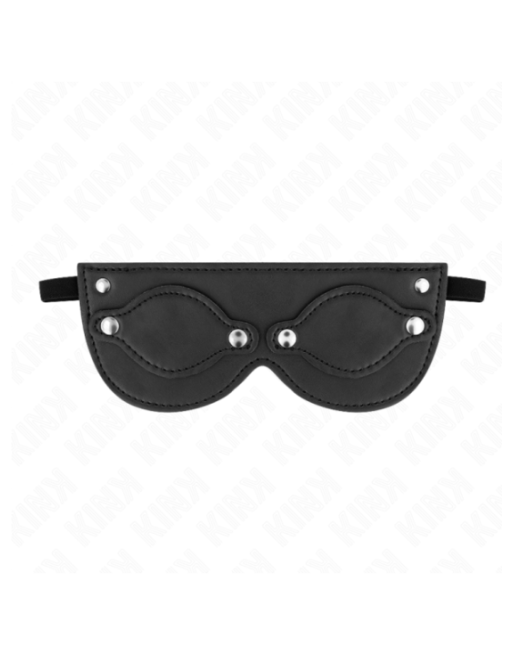 KINK - MASCHERA IN SIMILPELLE CON COPRI OCCHI RIMOVIBILI 22 x 9 CM
