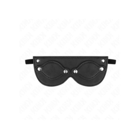 KINK - MASCHERA IN SIMILPELLE CON COPRI OCCHI RIMOVIBILI 22 x 9 CM