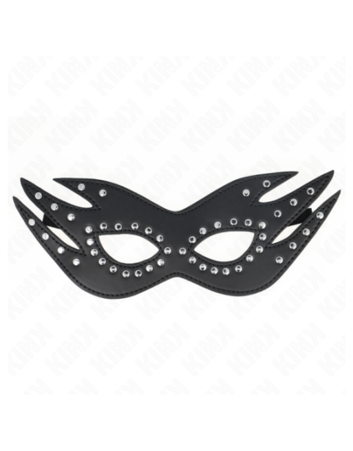 KINK - MASCHERA IN SIMILPELLE CON RIVETTI MODELLO 3 26 x 9,5 CM