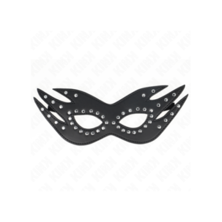 KINK - MASCHERA IN SIMILPELLE CON RIVETTI MODELLO 3 26 x 9,5 CM