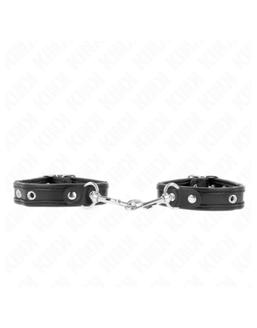 KINK - MINI BRACCIALETTI NERI CON BORCHIE REGOLABILI 16-22 CM X 2 CM
