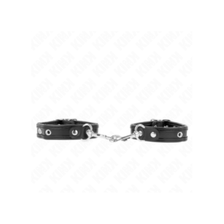 KINK - MINI BRACCIALETTI NERI CON BORCHIE REGOLABILI 16-22 CM X 2 CM