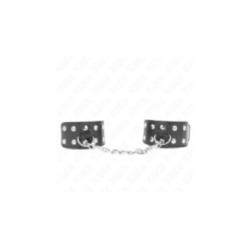 KINK - CINTURINI CON DOPPIA LINEA DI BORCHIE REGOLABILI NERO