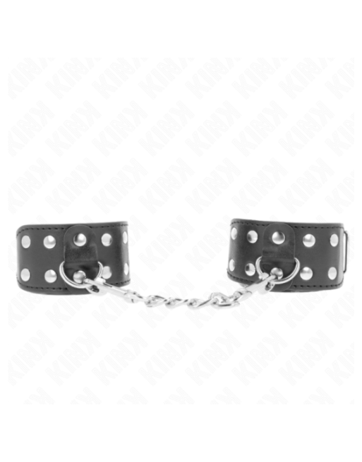 KINK - CINTURINI CON DOPPIA LINEA DI BORCHIE REGOLABILI NERO