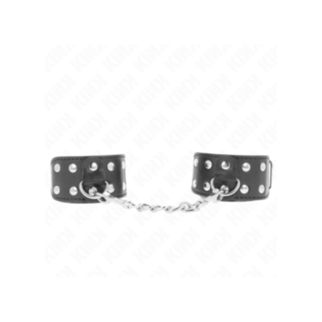KINK - CINTURINI CON DOPPIA LINEA DI BORCHIE REGOLABILI NERO
