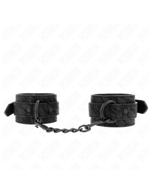 KINK - POLSI RICOPERTI DI PIZZO SCURO REGOLABILI NERO 19-26 CM