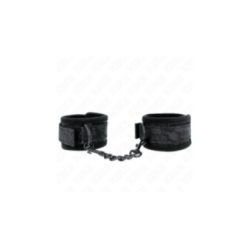 KINK - POLSI RICOPERTI DI PIZZO SCURO IN NEOPRENE REGOLABILE NERO 20-29 CM X 5 CM