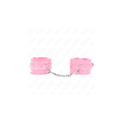 KINK - POGGIPOLSI PREMIUM RIVESTITI IN PELLICCIA ROSA CON CINTURA ROSA REGOLABILE 17-29 CM X 6 CM