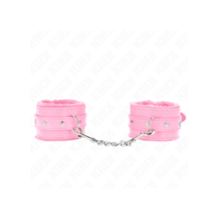 KINK - POGGIPOLSI PREMIUM RIVESTITI IN PELLICCIA ROSA CON CINTURA ROSA REGOLABILE 17-29 CM X 6 CM