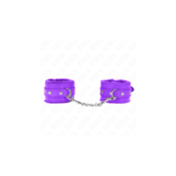 KINK - POGGIPOLSI PREMIUM IMBOTTITI IN PELLICCIA VIOLA CON CINTURA VIOLA REGOLABILE 17-29 CM X 6 CM