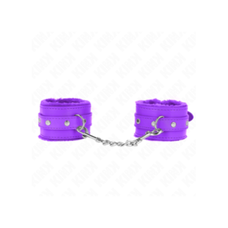 KINK - POGGIPOLSI PREMIUM IMBOTTITI IN PELLICCIA VIOLA CON CINTURA VIOLA REGOLABILE 17-29 CM X 6 CM