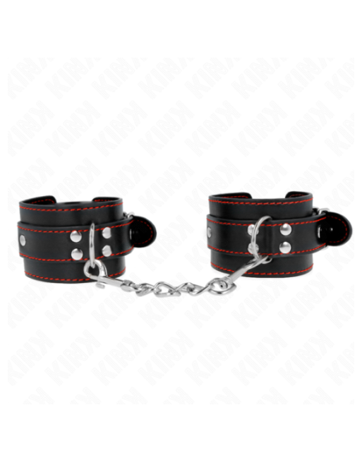 KINK - RESISTENZA DA POLSO NERA CON FODERA ROSSA REGOLABILE 20-28 CM X 5,5 CM