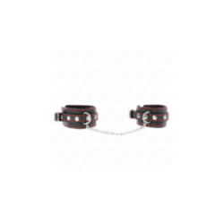 KINK - POTENZIALE DA POLSO PICCOLA NERA CON FODERA ROSSA REGOLABILE 14-24 CM X 3,5 CM