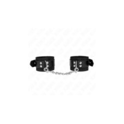KINK - RESISTENZA DA POLSO IN NYLON NERO CON CINTURA IN PELLE NERA REGOLABILE 19-29 CM X 5,1 CM