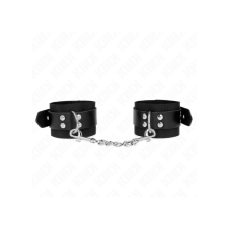 KINK - RESISTENZA DA POLSO IN NYLON NERO CON CINTURA IN PELLE NERA REGOLABILE 19-29 CM X 5,1 CM