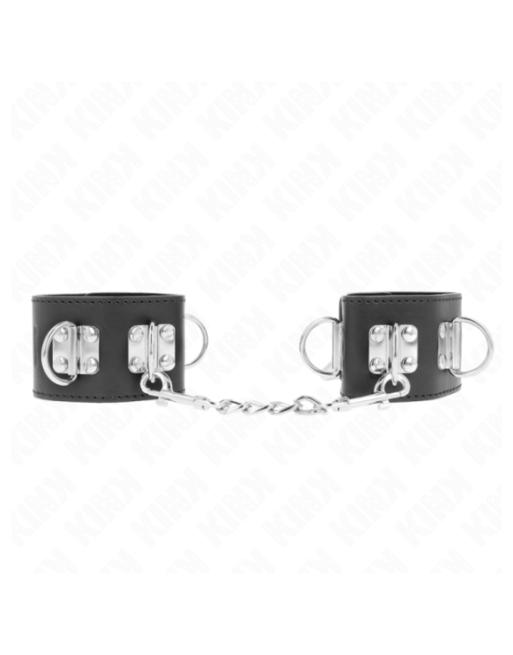 KINK - RESISTENZA DA POLSO MULTIPOSIZIONE CON CHIUSURA A LUCCHETTO NERA REGOLABILE 16-23 CM X 5,5 CM