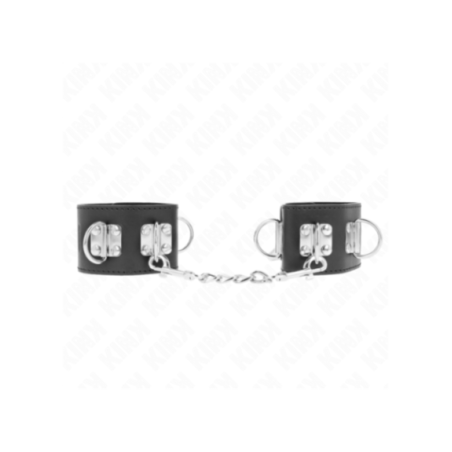 KINK - RESISTENZA DA POLSO MULTIPOSIZIONE CON CHIUSURA A LUCCHETTO NERA REGOLABILE 16-23 CM X 5,5 CM