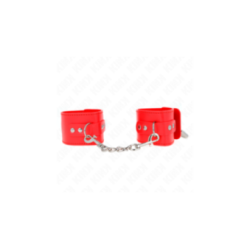 KINK - RESISTENZA DA POLSO CON CHIUSURA A LUCCHETTO ROSSO REGOLABILE 16-23 CM X 5,5 CM