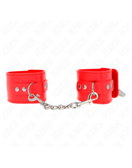 KINK - RESISTENZA DA POLSO CON CHIUSURA A LUCCHETTO ROSSO REGOLABILE 16-23 CM X 5,5 CM