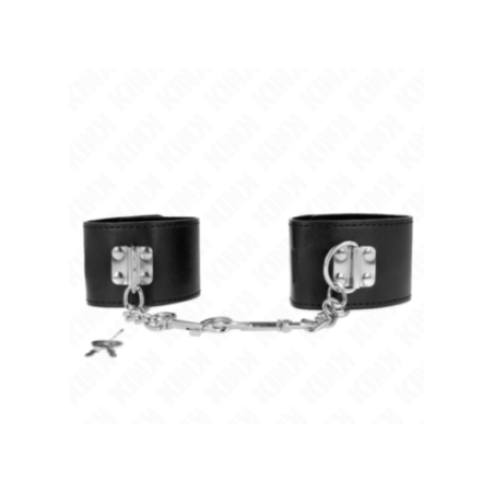 KINK - RESISTENZA DA POLSO CON CHIUSURA A LUCCHETTO NERO REGOLABILE 16-23 CM X 5,5 CM