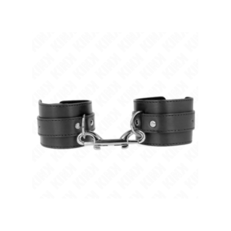 KINK - TENUTA DA POLSO-FILA DI RIVETTI SINGOLA E FIBBIA GRANDE NERA REGOLABILE 17-28 CM X 5 CM