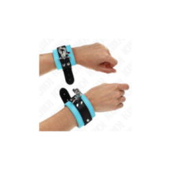 KINK - RESISTENZA DA POLSO PREMIUM CON SERRATURA NERO / BLU REGOLABILE 21-28 CM X 5,5 CM