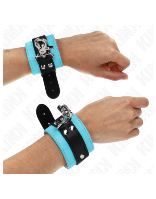 KINK - RESISTENZA DA POLSO PREMIUM CON SERRATURA NERO / BLU REGOLABILE 21-28 CM X 5,5 CM