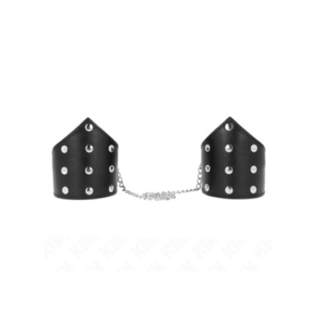 KINK - BRACCIALI STILE PUNTO NERO CON CATENA REGOLABILE 17-23 CM X 8,5 CM