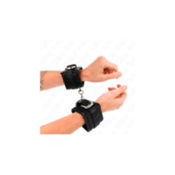 KINK - POGGIPOLSO CON FIBBIA STRASS NERO REGOLABILE 25-32 CM X 5,5 CM