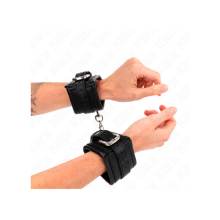 KINK - POGGIPOLSO CON FIBBIA STRASS NERO REGOLABILE 25-32 CM X 5,5 CM