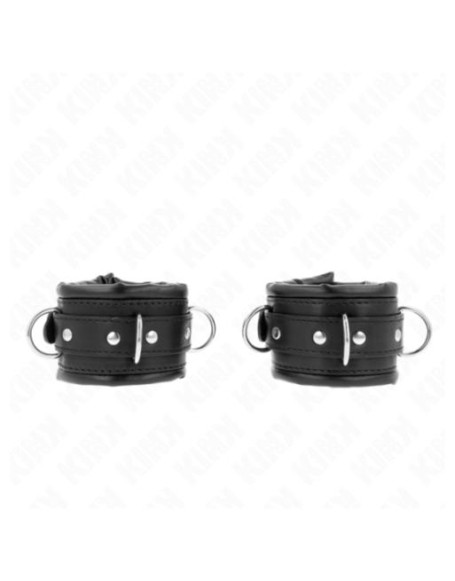KINK - RESISTENZA DA POLSO PESANTE CON FODERA IN PELLICCIA NERA REGOLABILE 20-30 CM X 6 CM