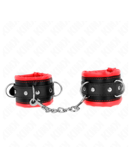 KINK - RESISTENZA DA POLSO PESANTE CON FODERA IN PELLICCIA ROSSA REGOLABILE 20-30 CM X 6 CM
