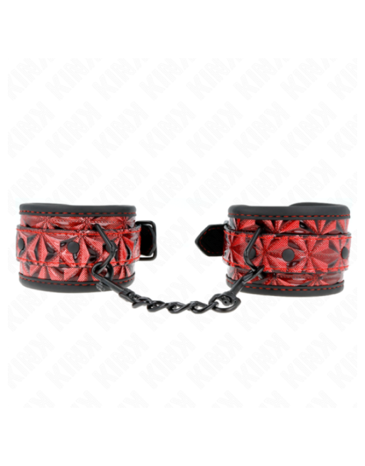 KINK - RESISTENZA DA POLSO CON MOTIVO A DIAMANTI ROSSO SCURO REGOLABILE 17-26 CM X 5,5 CM