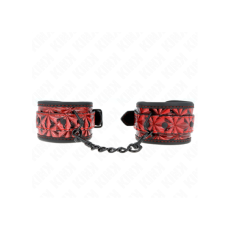 KINK - RESISTENZA DA POLSO CON MOTIVO A DIAMANTI ROSSO SCURO REGOLABILE 17-26 CM X 5,5 CM