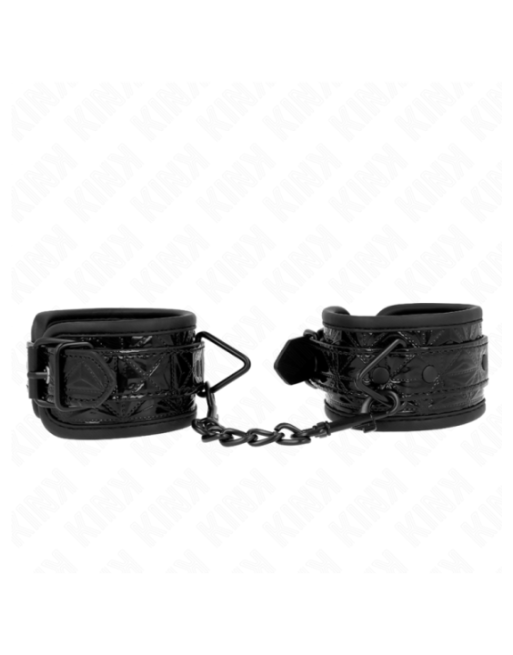 KINK - RESISTENZA DA POLSO CON MOTIVO A DIAMANTI NERO REGOLABILE 17-26 CM X 5,5 CM